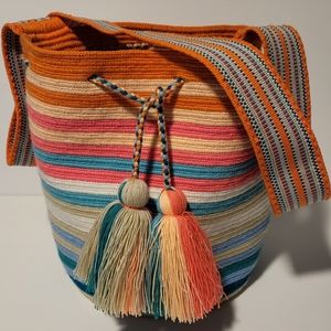 Brazilian Knitted Bucket Crossbody Purse